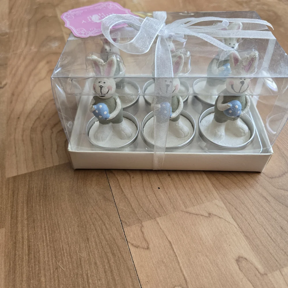 Easter Bunny Tea Light Candle Holders - Set of 4